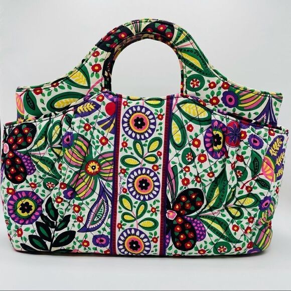 Vera Bradley Abby Quilted Fabric Floral Satchel - Picture 2 of 7